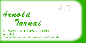 arnold tarnai business card